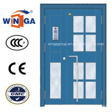 Best Sell Electric Double Size Security Steel Glass Door (W-GD-16)